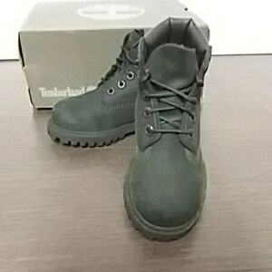 Brand New Toddler's Timberland Black Lace-Up Boots. F56